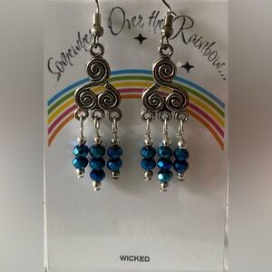 Wicked inspired Chandelier Earrings with Scrollwork